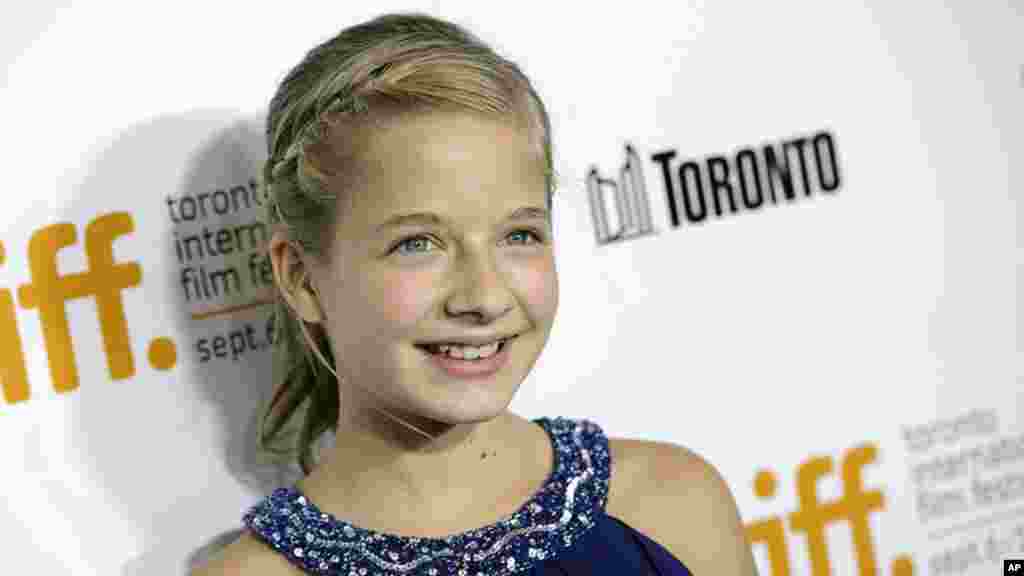 演员杰基·伊万科(Jackie Evancho)在多伦多国际电影节上