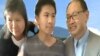 2021年5月3日星期一，洛杉矶居民孟宪军与儿子Tom和太太Diane一同，在临时栖息的酒店召开Zoom网络发布会，指法庭“非法驱逐”，为自己维权。(Zoom视频截屏)