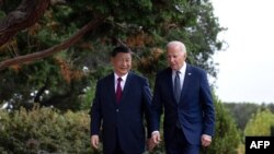 美国总统拜登与中国国家主席习近平在旧金山郊外举行会谈。（法新社2023年11月15日）