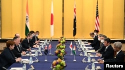 美日澳印四国外长2020年10月在东京会面（路透社）