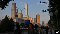 资料照：北京商务中心区的傍晚（2023年9月20日）