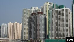 香港特首林郑月娥在上任一周年前夕公布6项房屋政策新措施。（美国之音汤惠芸）