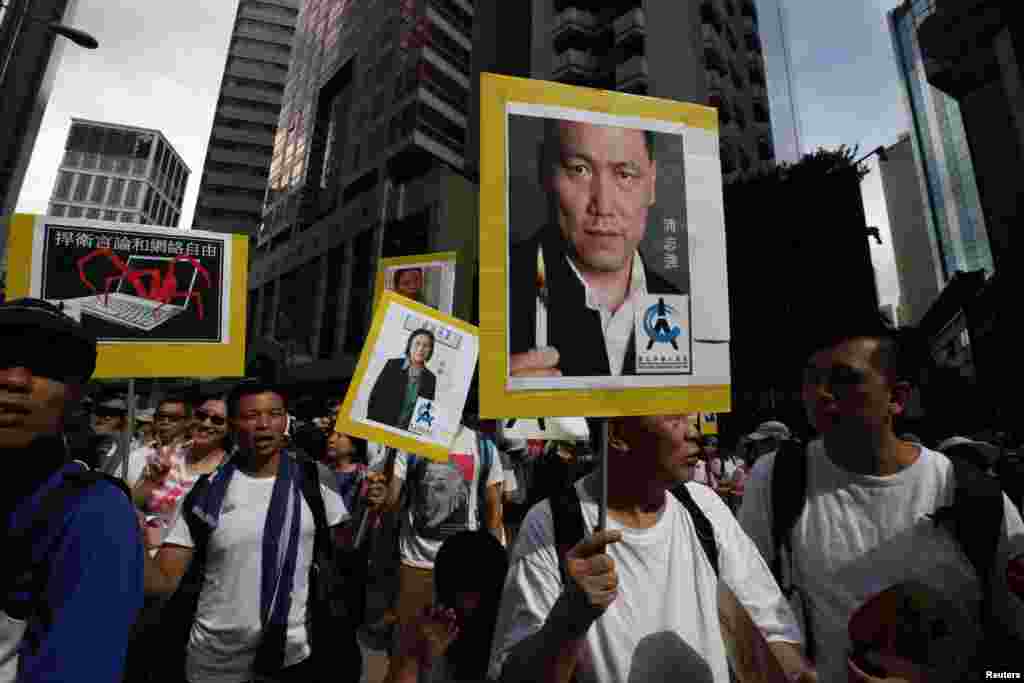 香港七一大游行 (AP)