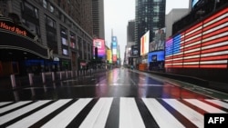 2020年3月23日纽约时报广场。