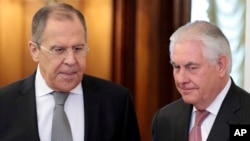 Держсекретар США Рекс Тіллерсон та міністр закордонних справ Росії Сергій Лавров