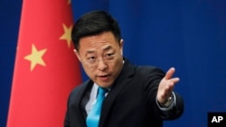 中国战狼外交的代表人物之一，中国外交部发言人赵立坚