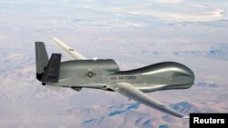 资料照：美国空军的RQ-4全球鹰无人侦察机。