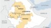 Map locating Amhara and Oromiya regions where protests occurred in Ethiopia.