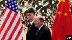 美国商务部长罗斯2018年6月3号抵达北京钓鱼台国宾馆与中国副总理刘鹤会谈