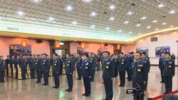晋升将官的20名海陆空三军官员 （美国之音 齐勇明摄）