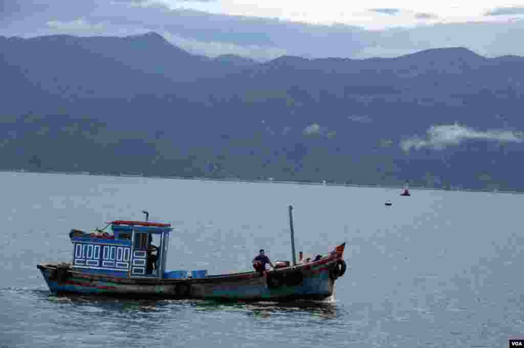 Tàu đánh cá ở cảng Cam Ranh. (D. Schearf/VOA)