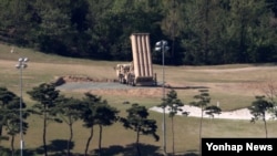 建在韩国星洲郡的“萨德”反导系统。