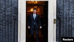 英国外交大臣亨特（路透社2018年11月13日摄）