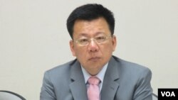 台湾在野党民进党立委李俊俋（美国之音张永泰拍摄 ）
