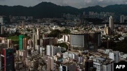 2018年6月27日，香港九龙区的住宅和商业建筑。