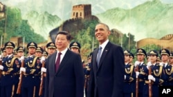 习近平2014年为奥巴马访华举行欢迎仪式