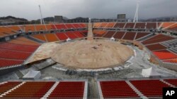 2017年11月25日建造中的平昌奥林匹克体育场。