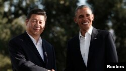美国总统奥巴马今年6月7日在加州会晤到访的中国国家主席习近平（资料照片）