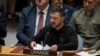 Президент України Володимир Зеленський виступає на засіданні Ради безпеки України з питань підтримання миру та безпеки в Україні.