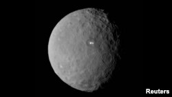 美国航空航天局“黎明号”航天器在2月19日拍到的谷神星