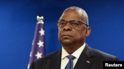 美国国防部长劳埃德·奥斯汀（Lloyd Austin）在以色列特拉维夫。资料照