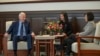 台湾总统蔡英文(图右)2020年3月5日在台北总统府会见美国在台协会主席莫健(台湾总统府网站）