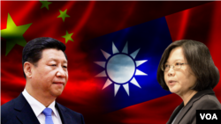 中国国家主席习近平和台湾总统蔡英文