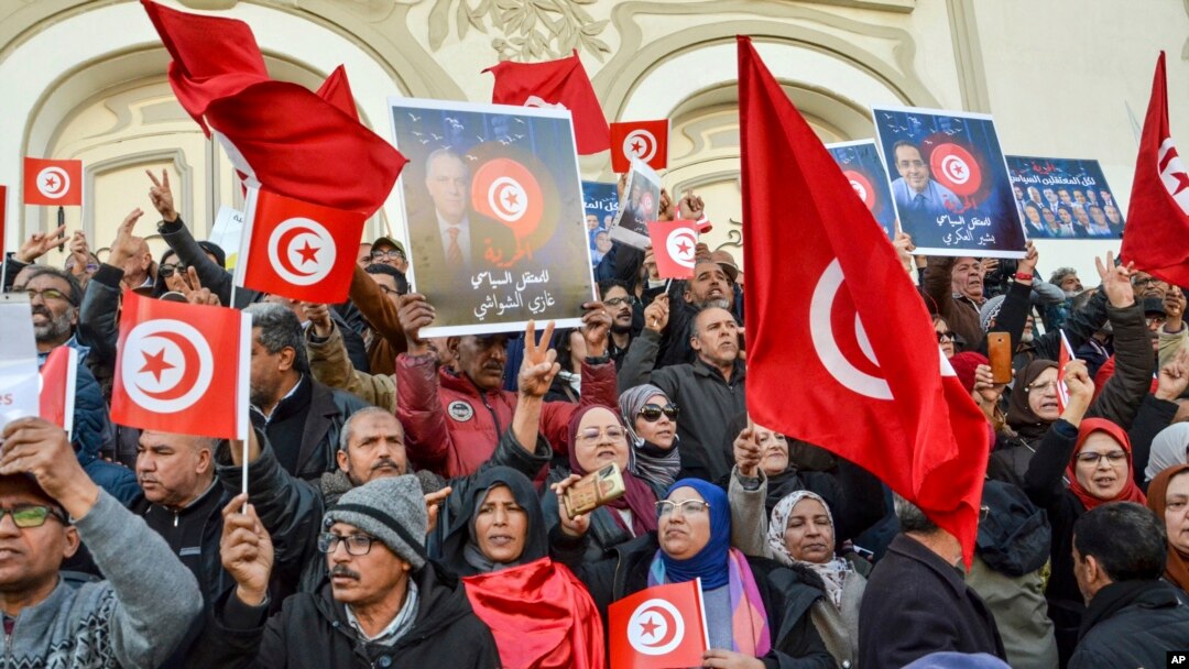 Waandamanaji nchini Tunisia.