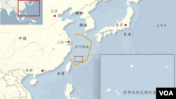 中日有争议的尖阁列岛/钓鱼岛地理位置