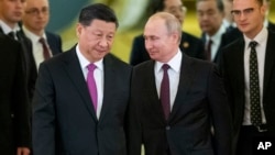 中国国家主席习近平和俄罗斯总统普京。（资料照）
