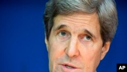 Держсекретар Джон Керрі на прес-конференції в Рабаті (Марокко) 