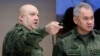 Головнокомандувач російських військ в Україні генерал Сергій Суровікін (л) і міністр оборони Росії Сергій Шойгу під час зустрічі з президентом Росії Путіним, коли він відвідав Об’єднаний штаб військ, що воюють в Україні. 17 грудня 2022 року. (Гавриїл Григоров, Sputnik/AP)