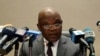 John Nkengasong, Africa’s Director of Centers for Disease Control (CDC), speaks during a news conference on coronavirus at the African Union Headquarters in Addis Ababa, Ethiopia, Jan. 28, 2020.