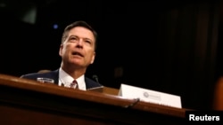 前联邦调查局局长科米就俄罗斯干预美国总统大选的指控在参议院情报委员会作证（2017年6月8日）